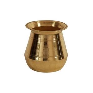 Lota en laiton pur artisanal pour Pooja et usage quotidien |   Pot à eau traditionnel indien - Product Image 2