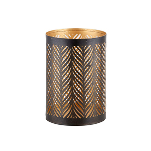 Candelabro cilíndrico de hierro redondo para fiestas y bodas, conjunto de soporte de diseño de corte hecho a mano, color negro - Product Image 4