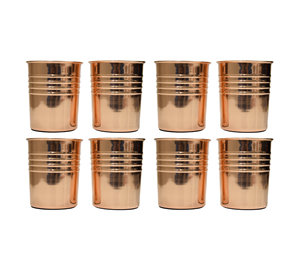 Gobelets martelés en cuivre pur 300ml pour la fête ayurvédique et le vin verres sains en verre pour l'eau et les cadeaux - Product Image 5