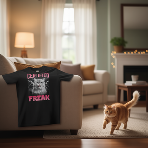 Camiseta Certificada con Diseño de Gato Meme, Divertida para Amantes de los Gatos - Product Image 3