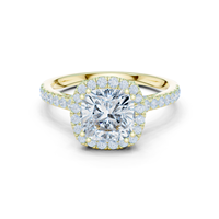 Bague d'anniversaire chic en or jaune 18 carats haut de gamme avec diamants taille brillant sertis à griffes, collection de luxe S Virvadiya, ajustable