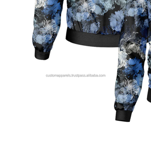 Chaqueta universitaria inspirada en neón personalizada para festivales, cuello levantado con bordado frontal, 2017 - Product Image 5