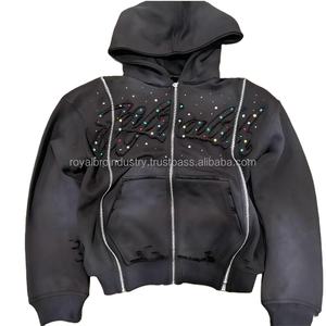Nouveau sweat à capuche de luxe pour hommes et femmes, orné de diamants et de strass, sweat à capuche de haute qualité pour hommes - Product Image 5