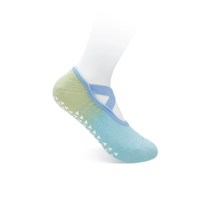 Calcetines de Pilates Antideslizantes con Tiras y Diseño Jacquard para Mujer, con Mezcla de Colores Degradados, para Danza, Ballet y Yoga - Product Image 2