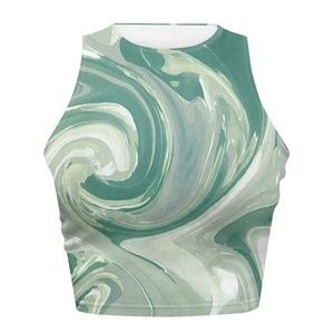 T-shirts pour femmes couleur personnalisée avec manches courtes été fait haut court pour femmes t-shirts en gros - Product Image 5