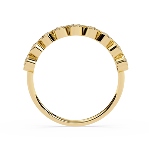 IGI certificado 14K oro sólido minimalista redondo corte brillante 0,49 quilates diamante natural compromiso y anillo de bodas para mujeres - Product Image 5