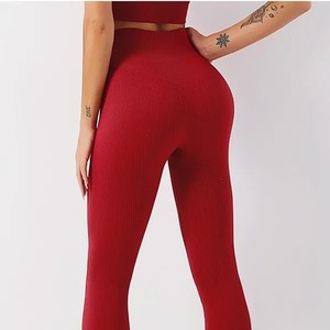 Leggings d'entraînement doux sans couture numérique pour femmes pantalons de Yoga en Spandex vêtements de sport tenues de Fitness motif solide course - Product Image 4