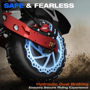 Xe Scooter Điện Người Lớn 6000W Động Cơ Kép, Tốc độ lên đến 55MPH & Tầm hoạt động lên đến 70 Dặm, Xe Scooter Điện với Pin 60V 38Ah, 11 Lốp Béo Mọi Địa Hình - Product Image 6