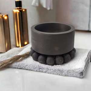 Antique Vintage Black <b>Beaded</b> <b>Garland</b> Luxury <b>Wood</b> Candle Holders Lanterns Jars Christmas Holiday Season Wedding Home decor bowl - Product Image 2