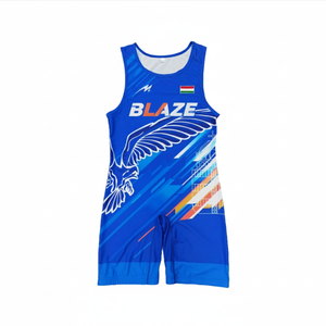 Singlets de Lucha Libre Unisex con Diseño Personalizado 2025 para Levantamiento de Pesas y Entrenamiento de Potencia, Ropa Deportiva Antibacteriana Sublimada al por Mayor - Product Image 4