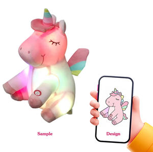 Compañero de dormir de alta calidad, suave, lindo, pequeño, colorido, arcoíris, peluches, animales de peluche, juguetes de unicornio iluminados - Product Image 1