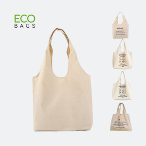 กระเป๋าผ้าแคนวาสสำหรับผู้หญิงและผู้ชายกระเป๋าผ้าแคนวาสแบบพับได้เป็นมิตรกับสิ่งแวดล้อม - Product Image 1