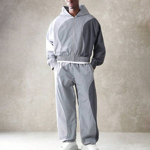 Chándal Cortavientos para Hombre Más Vendido, Material 100% Poliéster, Impresión de Logotipo Personalizado, Chándal Teñido Liso OEM - Product Image 2