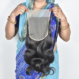 Cabello Humano Indio Natural Sin Procesar, Cierre Bodywave con Cutícula Intacta, Disponible a Precios Muy Accesibles por Exportación - Product Image 2