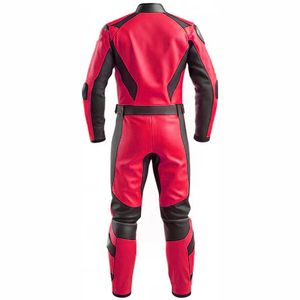 Costume de moto personnalisé pour hommes de qualité supérieure en cuir véritable combinaison d'équitation de vélo de sport coupe-vent extérieur - Product Image 3