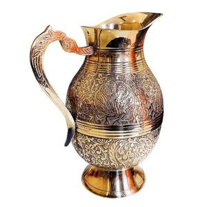Pure Brass Vintage Jug With Hammered And Polish Finished For Home Restaurant And Hotel Kitchenware Metal <b>Pitcher</b> For Water - Product Image 2