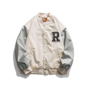 Vêtements personnalisés Manteau d'hiver surdimensionné à manches en cuir Varsity Bomber Jacket Unisexe Laine Letterman Broderie Bomber Varsity Jacket - Product Image 6