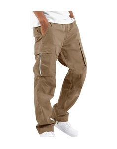 Pantalones cargo holgados de negocios informales gruesos para hombre de invierno 2024, pantalones de pie agrupados, pantalones para hombres jóvenes, pantalones multibolsa - Product Image 1