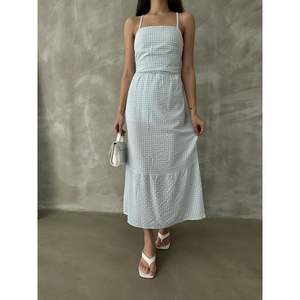 Vestidos Casuales Topshow - Vestido Azul con Tirantes hasta el Tobillo, Producto al por Mayor - Product Image 2