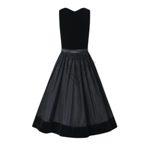 Vestido Dirndl de terciopelo de invierno Oktoberfest Trachten alemán tradicional bávaro vestido de mujer con delantal vestido Dirndl de terciopelo bávaro - Product Image 6