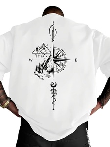 Camiseta de Verano 2026 para Hombre, 100% Algodón Ecológico, con Logotipo Frontal, Corte Holgado, Estilo Casual Urbano - Product Image 3