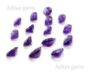 Lupa con forma de pera amatista natural al por mayor, piedras semipreciosas limpias, piedras sueltas, certificado IGI del fabricante Jaipur - Product Image 4