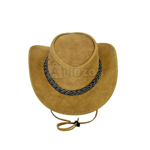 Vente chaude Nouveau Style À La Mode Plaine Chapeaux De Cowboy En Cuir Unique Personnalisé Pour Le Service OEM Chapeaux De Cowboy En Cuir pour Homme - Product Image 2