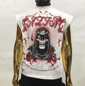 Vente en gros de t-shirts en coton épais et surdimensionnés pour hommes avec t-shirt en coton éponge français personnalisé - Product Image 4