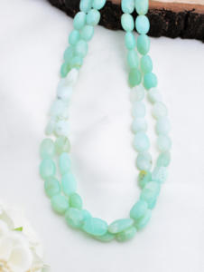 โอปอลสีน้ำเงินธรรมชาติทรงรีเรียบเนียนแบบไล่เฉดสี สำหรับทำเครื่องประดับชั้นดี - Product Image 2