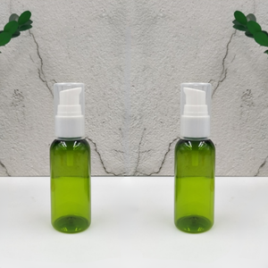Fábrica de Vietnam Botellas de PET verde 50ml - 20mm - 9g Plástico recargable de forma redonda para viajes Mini botellas cosméticas - Product Image 5
