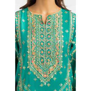 Traje de Verano Verde para Mujer con Adornos Hechos a Mano - Product Image 1