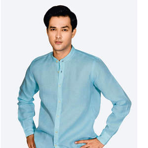 ชุดเดรสแฟชั่นสีพื้นสำหรับผู้ชาย, ชุดเดรสแฟชั่นฤดูร้อนเสื้อเชิ้ตเสื้อเชิ้ตสำหรับผู้ชายทำจากปากีสถาน - Product Image 3