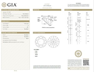 B2B D'Vins Jewels para GIA Certified 1,57 CT Diamante blanco suelto Natural Redondo J Color FL FLOW Pureza EX Corte pulido - Product Image 2