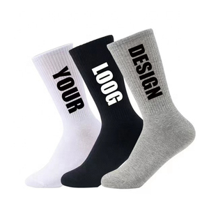 Calcetines tobilleros de algodón de alta calidad con logotipo personalizado, calcetines deportivos de compresión Unisex personalizados, calcetines bordados de algodón personalizados - Product Image 1