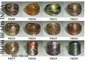 แหวนสวมนิ้วทำจากแก้วลูกปัดแก้วแฟนซีสำหรับงานฝีมือแหวนนิ้วเงินและฟอยล์ - Product Image 4