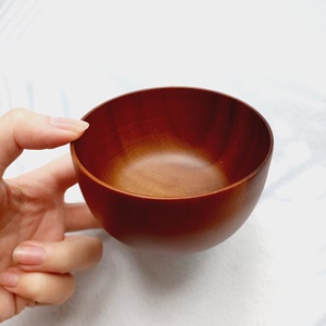 Cuenco de madera de Acacia para servir en la familia, tazón de arroz de madera Natural de Vietnam, vajilla hecha a mano ecológica para el hogar y restaurante - Product Image 4