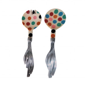 Ensemble de cuillères à salade en acier inoxydable de 2 pièces de fabricant indien par Quality Handicrafts Mirrored Steel Vente en gros - Product Image 3