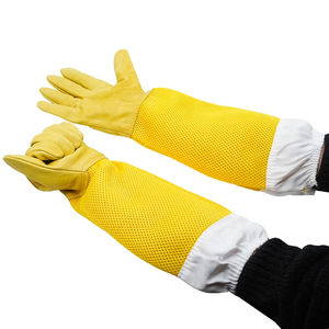 Unisex <b>Leather</b> Beekeeper <b>Gloves</b> with Ventilation Agriculture Beehive Tools for Beekeeping Gym <b>Gloves</b> - Product Image 1