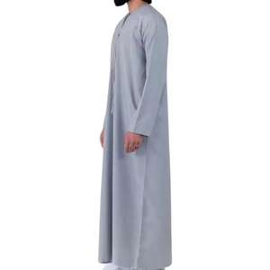 Modern Kuwait Style Arabic Saudi Mens Thobes Jubbah <b>Plus</b> <b>Size</b> Breathable High Quality Islamic Clothing 2025 - Product Image 6