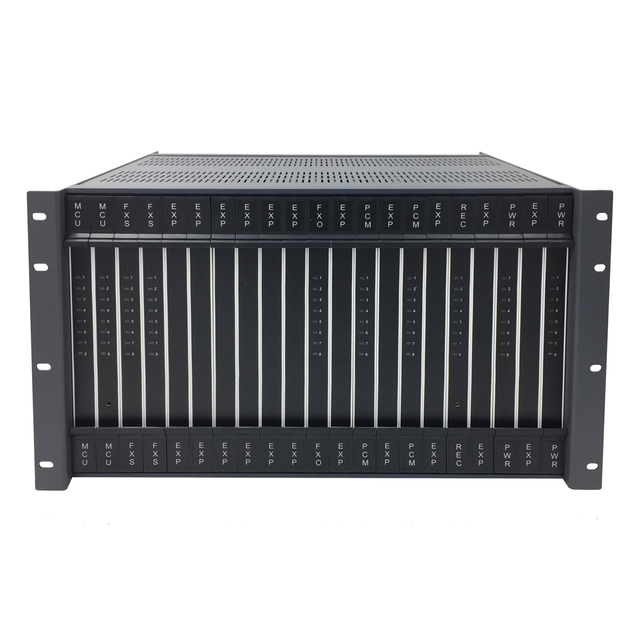 19-inch 6U Standard Chassis Rack-mount Telephone Switchboard Digital PBX with Multi-trunk Analog/E1/T1/IP