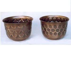 Jardinière en métal aluminium finition antique, grande jardinière pour fleurs, pots pour décoration de jardin, décoration de la maison, pot en métal - Product Image 1