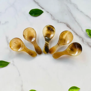 Juego de cuchara de cuerno de búfalo de calidad superior Combo 2 exquisitos utensilios de cocina hechos a mano de Ángel ágata mejorada por Artesanías de media luna - Product Image 6