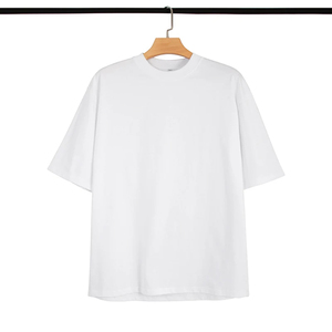 Vente en gros 100% coton Logo personnalisé T-shirts pour hommes T-shirt décontracté uni lourd surdimensionné vierge - Product Image 2