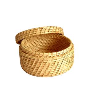 Cesto de ropa de bambú de alta venta, con forma redonda y acabado natural, para uso en interiores y exteriores a bajo precio. - Product Image 1