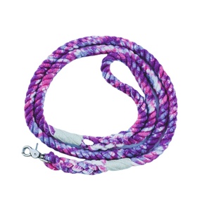 Marbled Cotton Rope Dog <b>Leash</b> Customized Colored Cotton Rope Handmade Dog <b>Leash</b> <b>Pet</b> <b>Leash</b> Set - Product Image 1