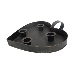 Super Quality Metal Oval Tray Advent Candle Holder Wholesale Iron <b>Black</b> Color for Christmas Decor Handmade Customized in Bulk - Product Image 6