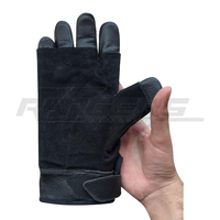 Vente en gros Gants de rappel tactique Gants de rappel rapides durables en cuir de vachette Kevlar noir