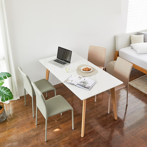 Chaise moderne de salle à manger empilable meubles de maison chaise de plage de restaurant de salon en bois et en métal - Product Image 4