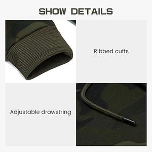 Sudadera con capucha y cremallera de mezcla de algodón para hombre personalizada de fabricante OEM, ropa de calle informal de gran tamaño, impresión digital bordada para la primavera - Product Image 4