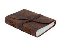 Carnet en cuir fait main avec sangle en cuir, papier non ligné, 220 pages, livre en cuir, journal intime, carnet de notes
